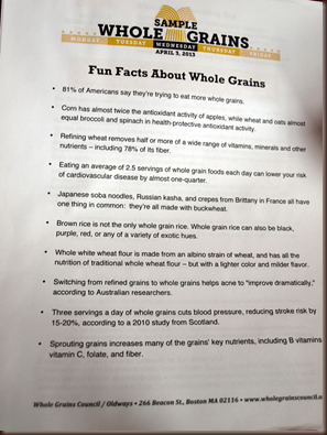 facts about whole grains