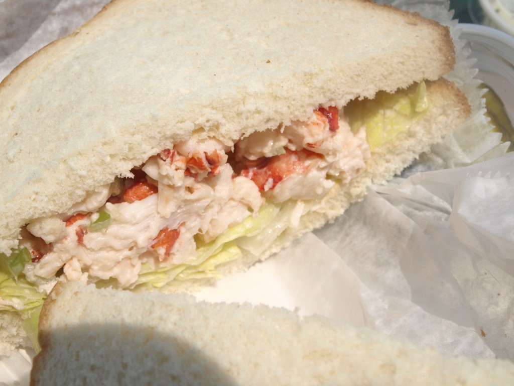 lobster sandwich from Hingham Lobster Pound