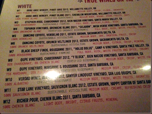 wines on tap