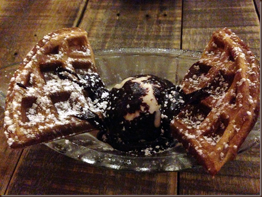 waffles and ice cream