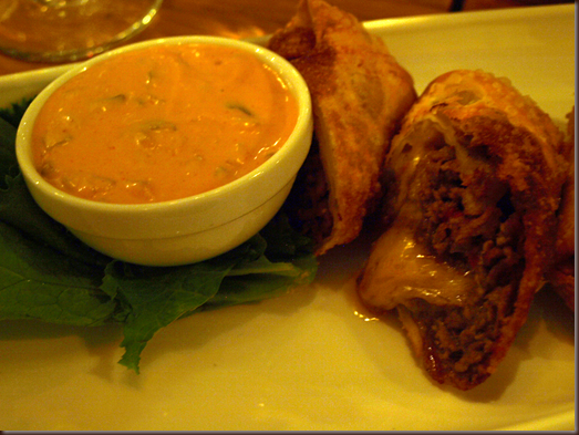 steak n' cheese spring rolls