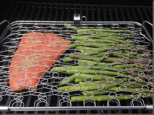 grilled salmon and vegetables