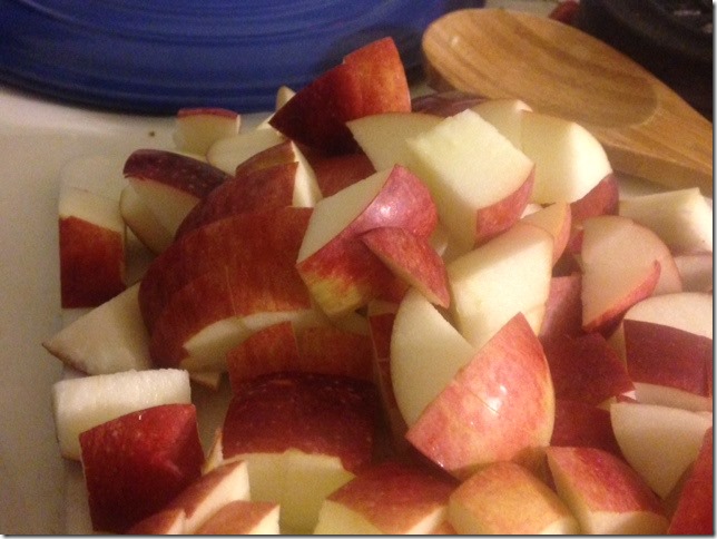 chopped apples