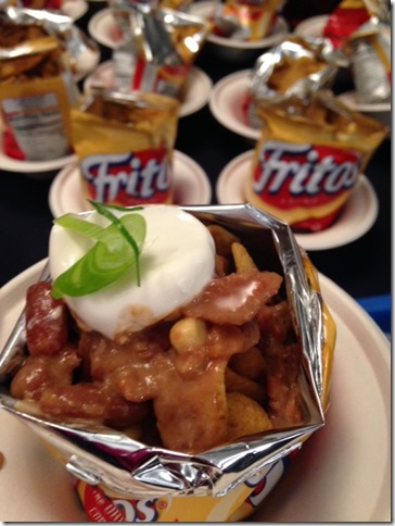 Frito pie in a Frito bag