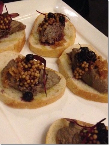 crostini with duck liver 