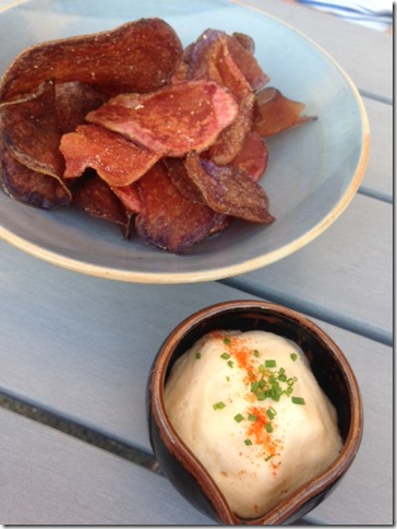 sea salt and vinegar chips with finnian haddie mousse