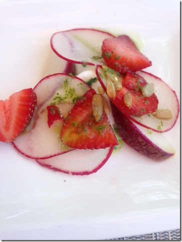 radish and strawberry salad