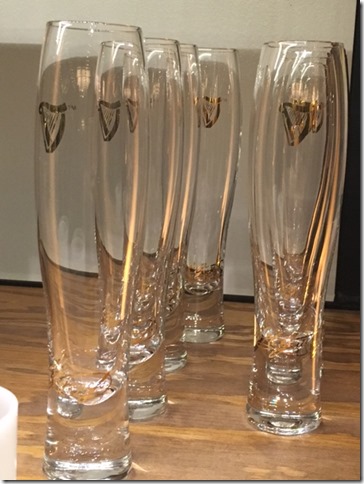 Guinness flutes