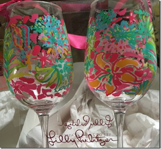 Lilly Pulitzer wine glasses 