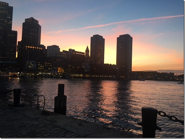 Boston Harbor Sunset 