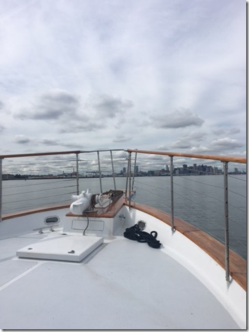 Boston skyline from a boat